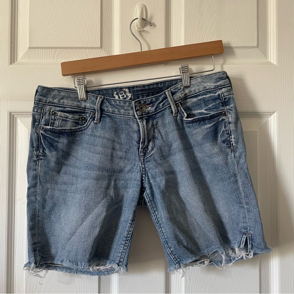 Worn-In Light Blue Denim Shorts - Women